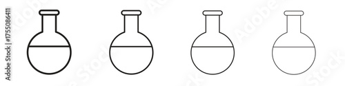 Flask icon, linear icon with editable stroke