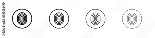 Fingerprint icon, linear icon with editable stroke