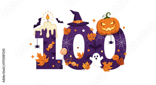 halloween background with pumpkin