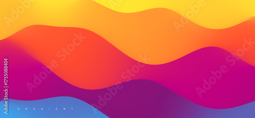 Abstract background with dynamic effect. Creative design poster with vibrant gradients. Vector illustration for advertising, marketing, presentation. Mobile screen.