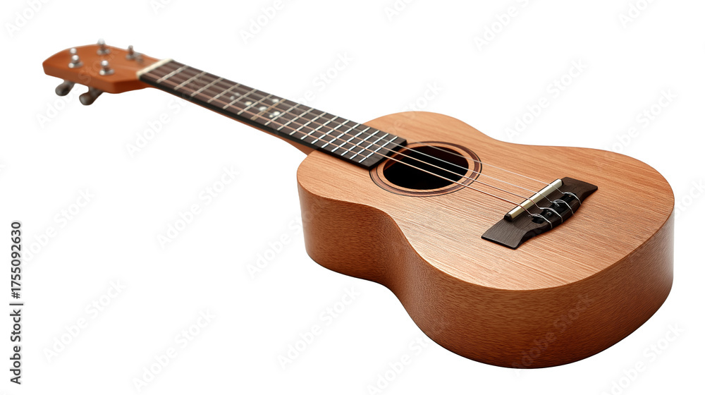 Fototapeta premium Wooden acoustic guitar PNG isolated on transparent background