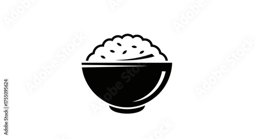 Bowl of rice a simple and comforting dish, perfect for a healthy meal