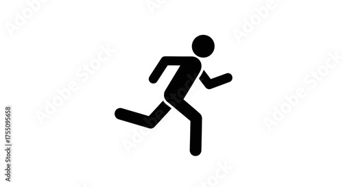 Illustration of a running man, a simple and clean design for various applications