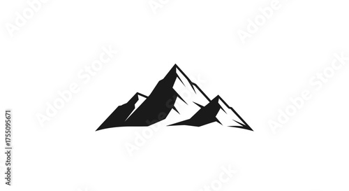 Mountain range illustration, a majestic and rugged landscape for outdoor adventure