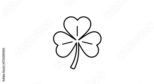 Minimalist shamrock illustration, a simple and clean design for st patricks day
