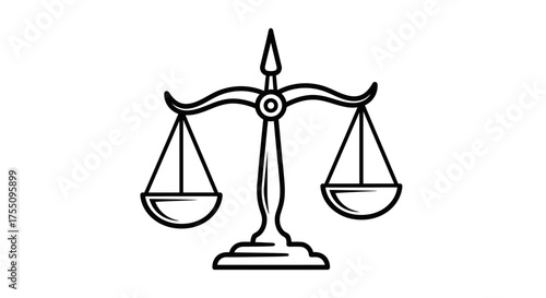 Illustration of balance scales, symbolizing justice, law, and equilibrium in legal contexts