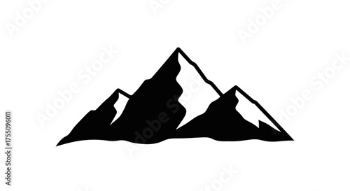 Silhouette of a mountain range, a majestic symbol of nature and adventure