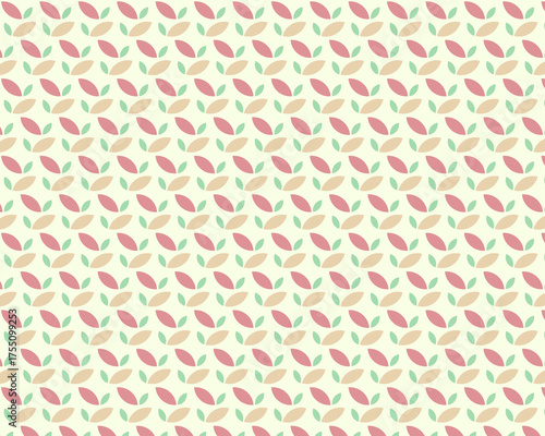 Fundo padrão com folhas tom pastel