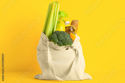 Cloth bag with vegetables, ...