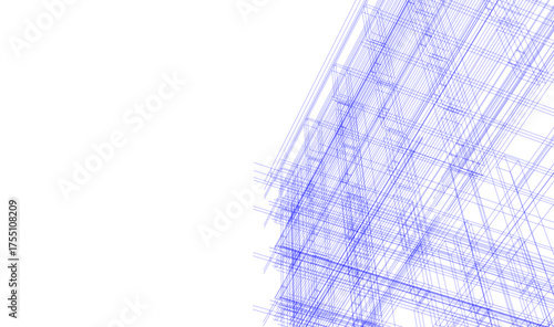 Modern building architectural 3d illustration