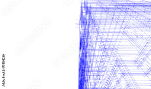 Modern building architectural 3d illustration