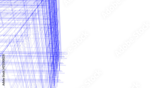 Modern building architectural 3d illustration