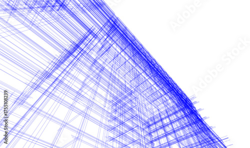 Modern building architectural 3d illustration