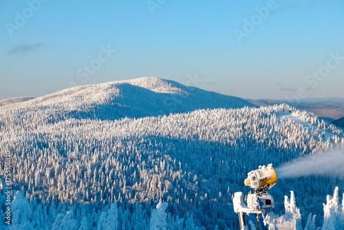 Snowblower at a ski resort