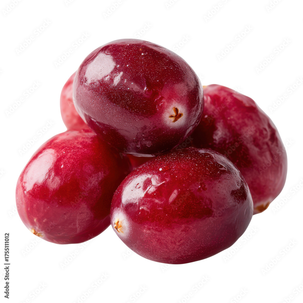 Obraz premium Fresh and Juicy Red Grapes Piled Together with Water Droplets