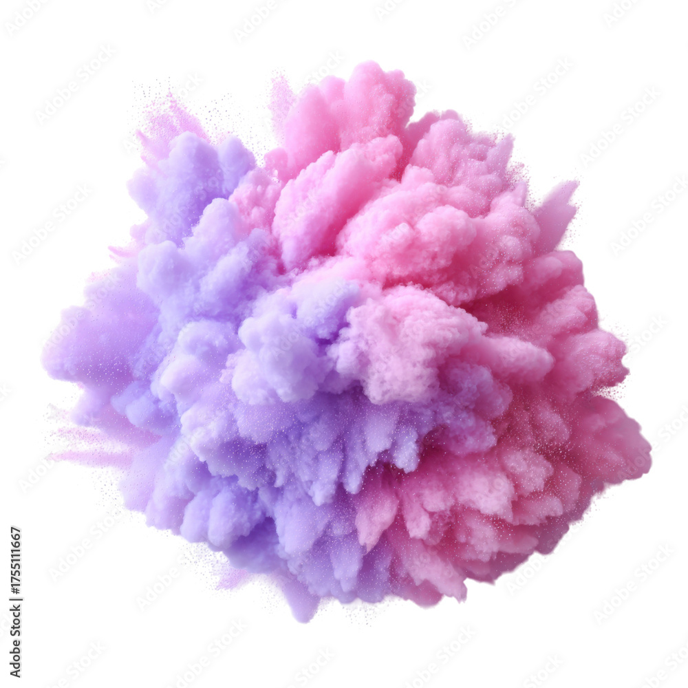 Fototapeta premium Colorful Powder Explosion with Pink and Purple Smoke Effect