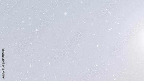 Snowflakes winter background. 4K seamless looping Christmas background	