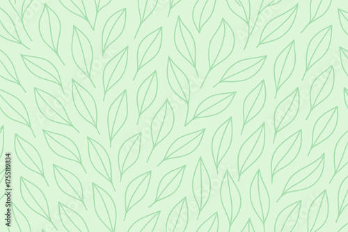 Delicate leaf pattern on soft green background showcasing a subtle natural design that evokes calmness and tranquility