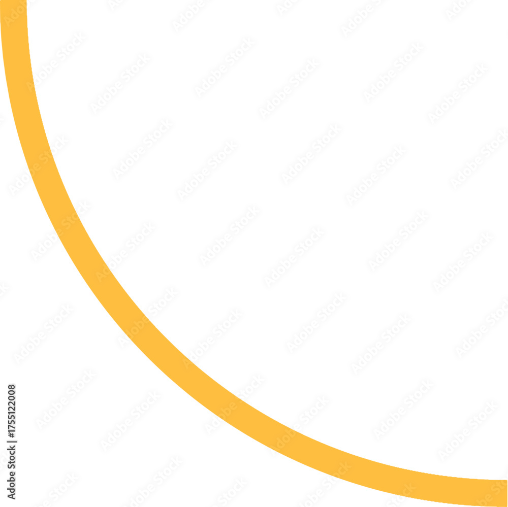 Obraz premium Hand Drawn Arc and Angle Doodle OR Curved Geometric Marker Icon