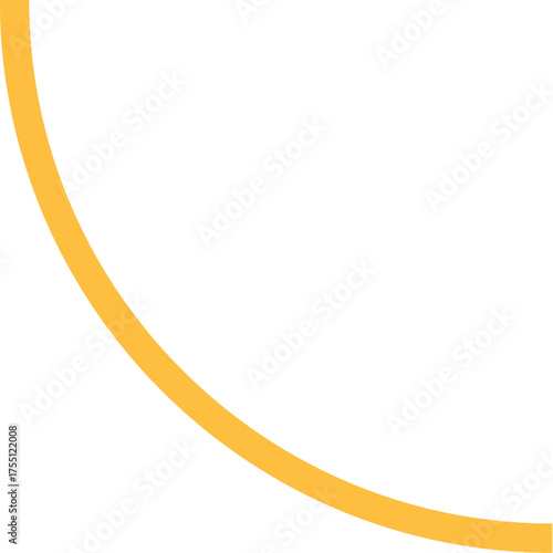 Hand Drawn Arc and Angle Doodle OR Curved Geometric Marker Icon