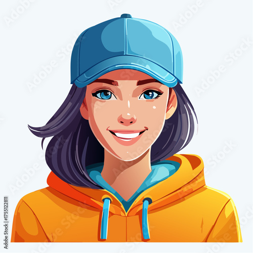 Teenager mit Basecap und Streetwear (Studio)