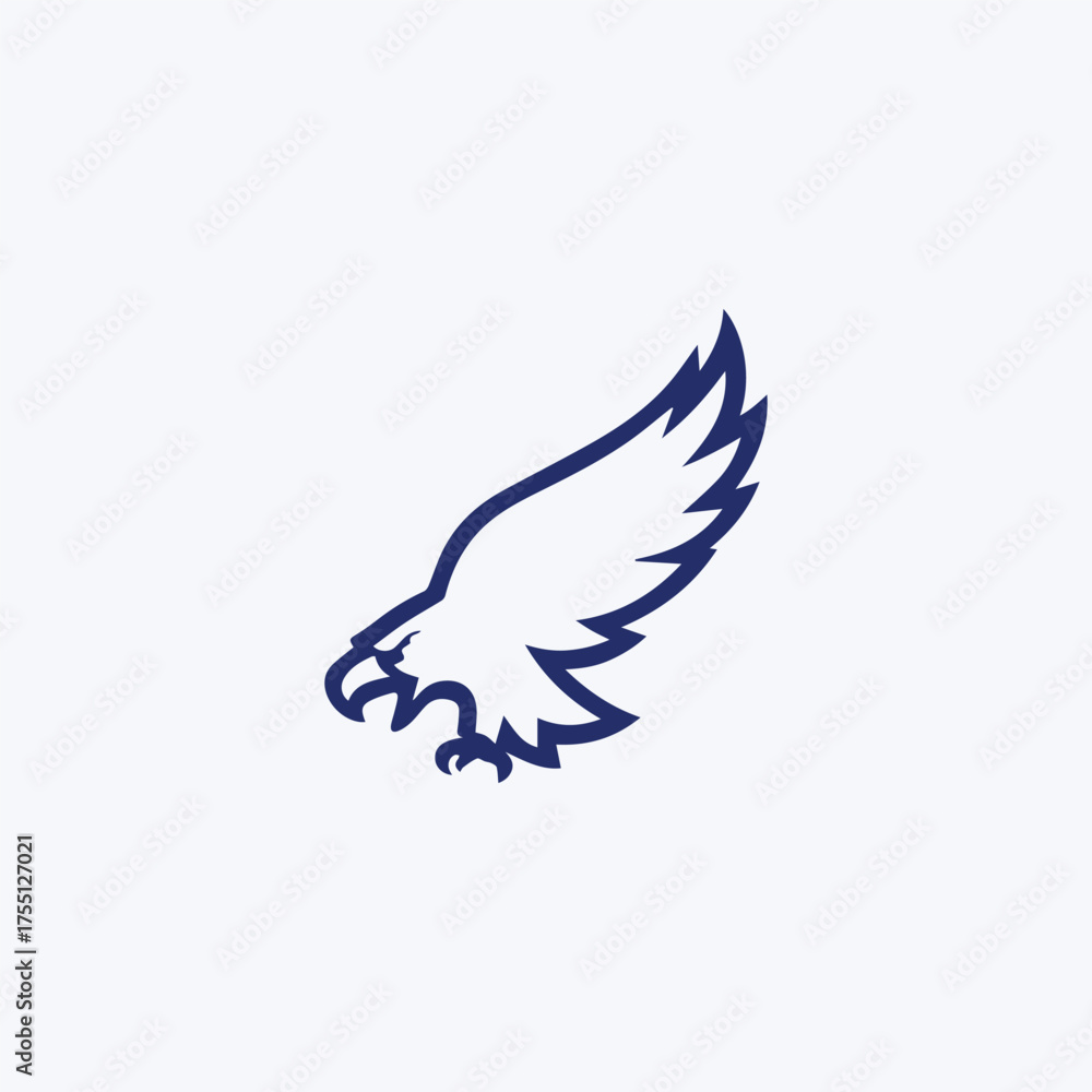 Obraz premium Silhouette style minimal eagle t-shirt design featuring bold black vector art, simple bird line illustration for freedom lovers, wildlife fashion, patriotic apparel, modern minimalist outfit, and powe