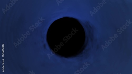 3D blue smoke swirling on a black background. 