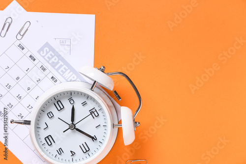 Calendar with alarm clock a...