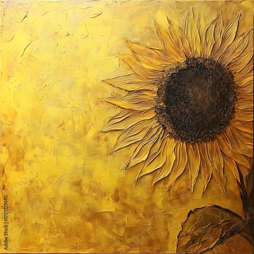 grunge background with sunflowers