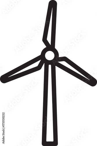 Wind Turbine Vector Illustration Renewable Energy Icon Sustainable Power Generation Concept