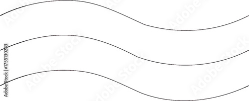 Hand Drawn Heat Wave or Air Ripple Doodle Icon OR Thermal Energy Symbol