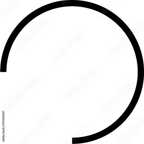 Hand Drawn Circular Loading Spinner Doodle Icon Or Progress Indicator