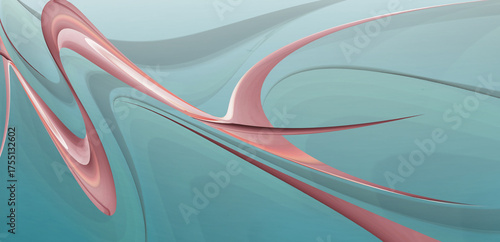 Abstract waves in soft colors and texture IX