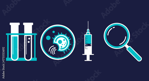 Medical Research and Development of New Vaccines and Treatments for Diseases Illustration