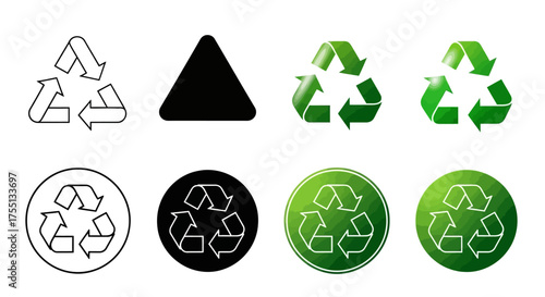 Understanding the Universal Symbols of Recycling and Environmental Sustainability Illustrated in Various Iconographic Representations