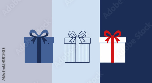 Elegant Gift Boxes with Ribbons and Bows Celebrating Special Occasions and Holidays with Festive Presents