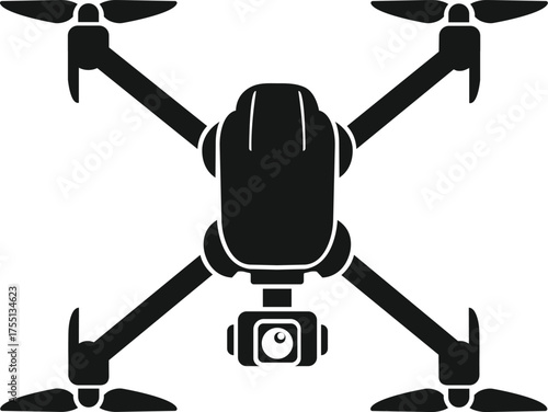 Vector art of drone icon, a modern unmanned aerial vehicle
