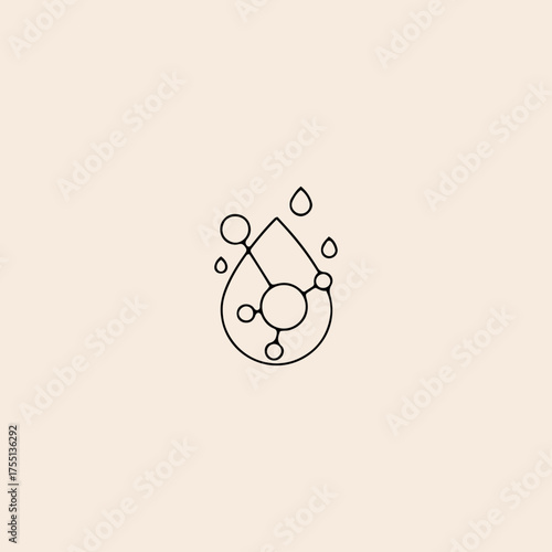 Hyaluronic acid icon flat vector design.