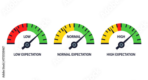 Understanding Expectations Through Visual Gauges Representing Low Normal and High Levels of Anticipation