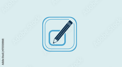 Simple Pencil Icon for Drawing and Writing Tasks in Digital Applications