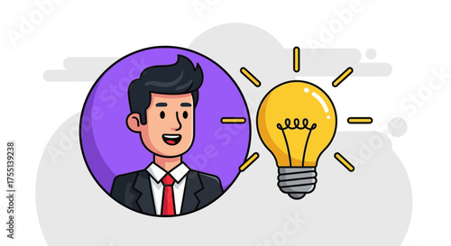 Creative Businessman With A Bright Idea Inspiring Innovation And New Ventures