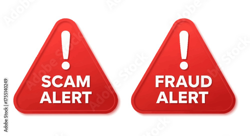 Warning Symbols Indicating Potential Scam and Fraudulent Activities to Protect Yourself From Deception and Financial Loss