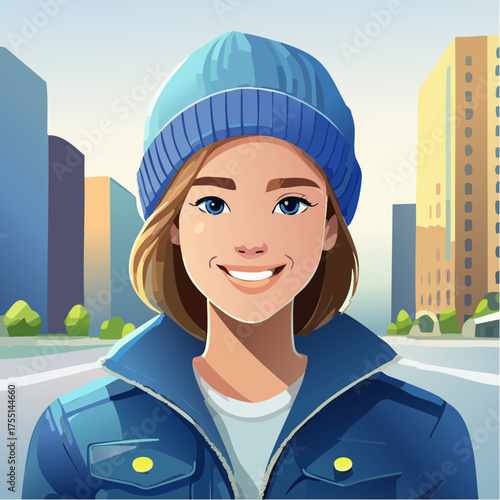 Teenager mit Bomberjacke (clean urban look)