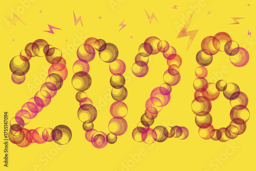 New year celebration 2026 illustration