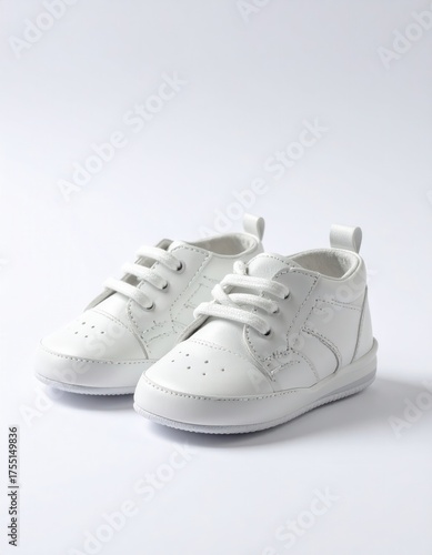 White baby shoes symbolizing innocence and new beginnings