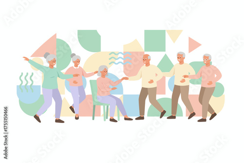 Happy diverse seniors enjoying an active social lifestyle with friends