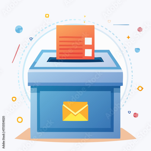 Symbole de la démocratie en design plat clair