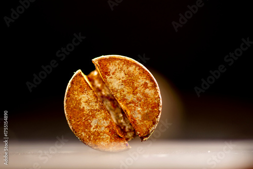 Close-up of Rusty Screw Head Macro