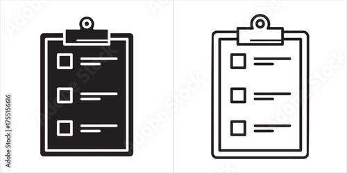 Magnifying glass icon in outline and solid black on