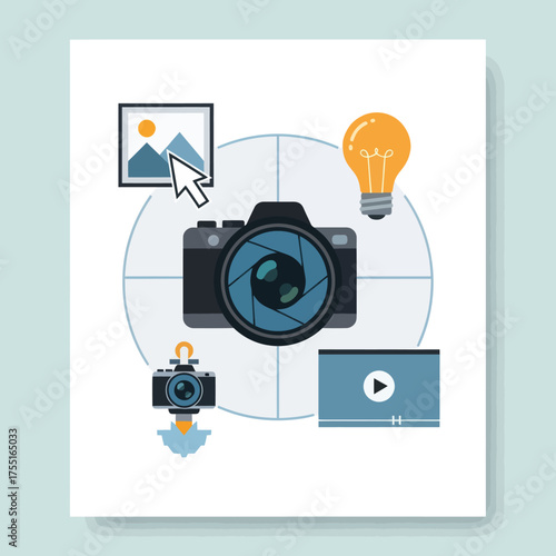Camera and Media Elements - A Visual Representation of Photography and Videography.